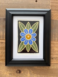 Framed “Blue Flower” Original Painting