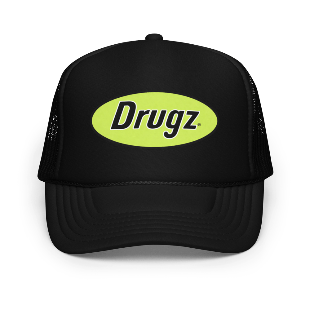 Image of DRUGZ® - Logo Trucker Hat (NEON/BLACK)