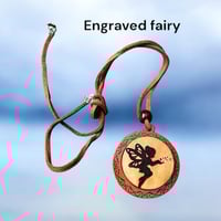 engraved fairy necklace