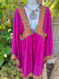 Image 2 of Mykonos Glitter wrap dress -hot pink 8-12
