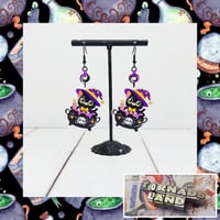 Cat in a Cauldron Earrings