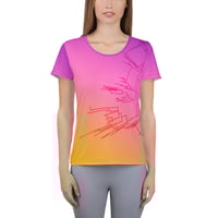 Image 2 of Circular Phylogeny Fitted Athletic T-shirt