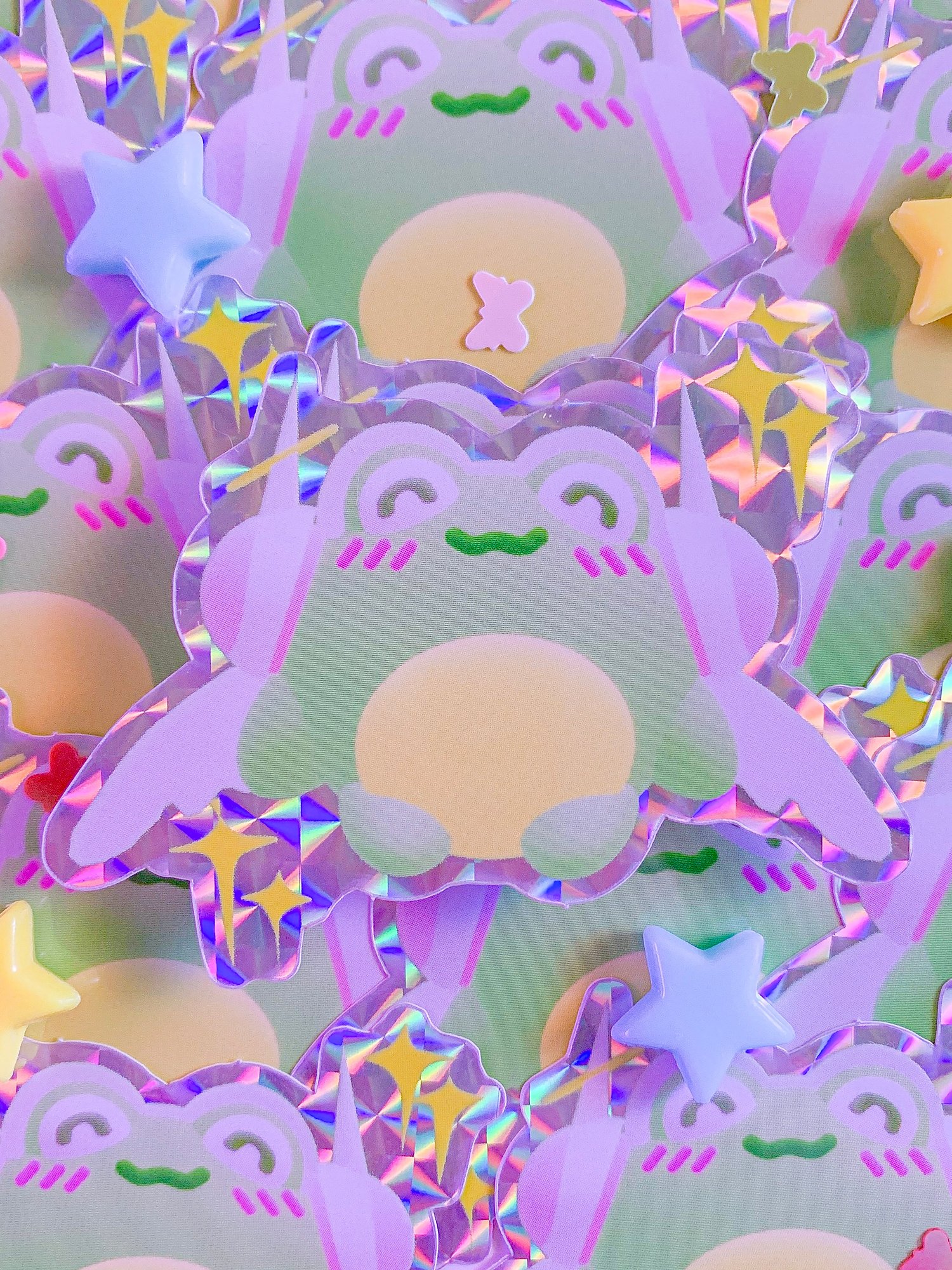 Image of CYBER ANGEL PETS | Prismatic Stickers