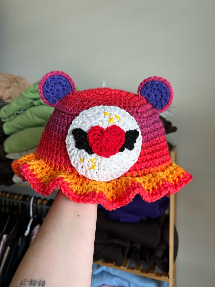 Image of Spooky Sparkle Bear inspired bucket hat 