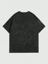 Image 4 of Oversized Washed Cotton T-Shirt – Artistic Horror Face Print Unisex Summer Streetwear Tee