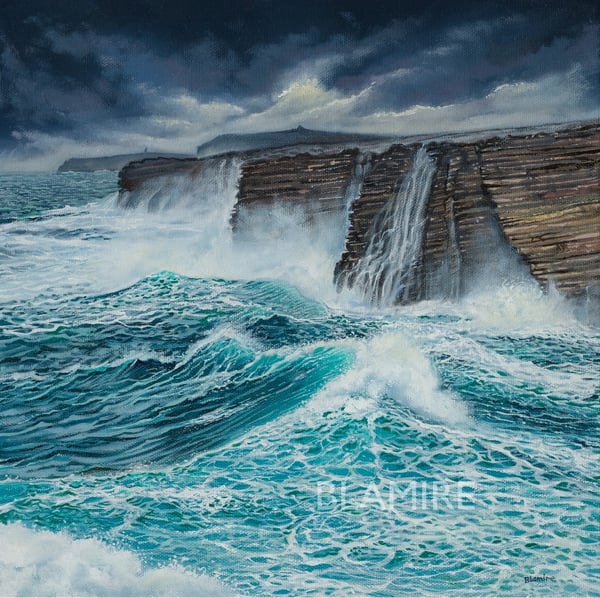 Image of Yesnaby Orkney storm print