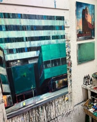 Image 7 of Painting / maleri / "København – Malerdrømme og tankestreger – Stoppestedet" / 80x100 cm