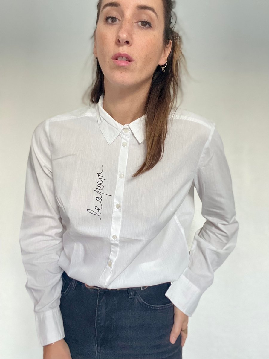 Image of Chemise coupe femme "be a poem"