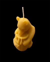 Image 2 of Large Beeswax Candle (Bear with Honeypot)