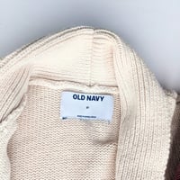 Image 4 of Old Navy Pink and Cream Ribbed Sweater