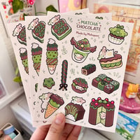 Image 3 of Matcha Chocolate Sticker Sheet