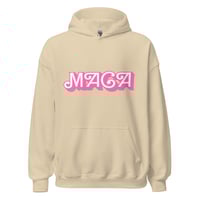 Image 3 of MAGA Make America Great Again Hot Pink Barbie Retro Unisex Hoodie Trump 2024