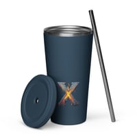 Image 3 of Insulated tumbler with a straw