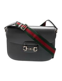 Azalea Calfskin Web Horsebit 1955 Shoulder Bag 