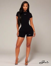 Black JEI Lounging Shorts Set 