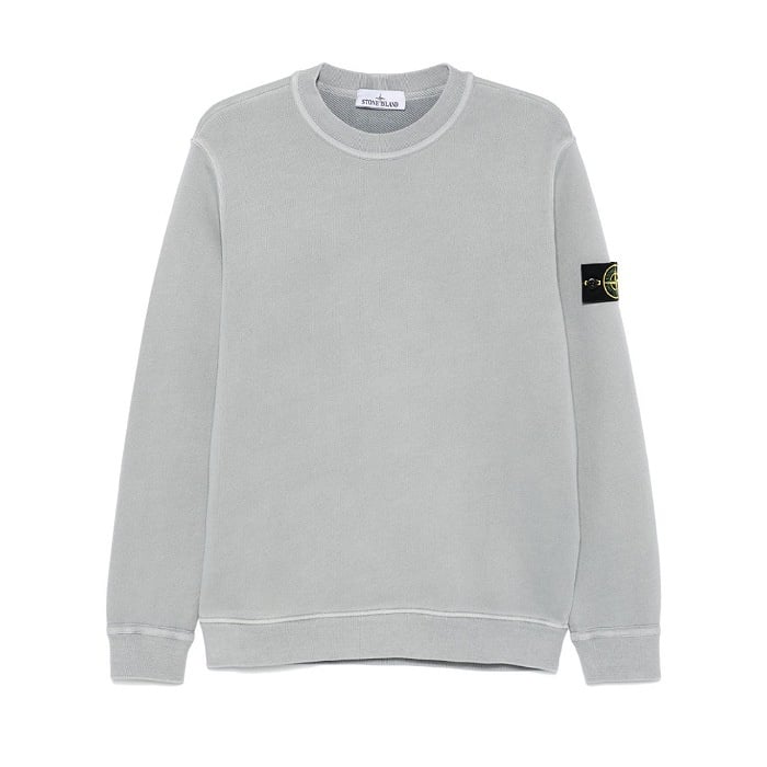 Image of STONE ISLAND 61241 ORGANIC COTTON DIAGONAL FLEECE 'OLD' EFFECT