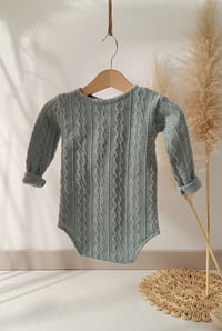 Image 3 of Photo prop | Boy bodysuit for photoshoot | Shawn | size 9-12 months | sage