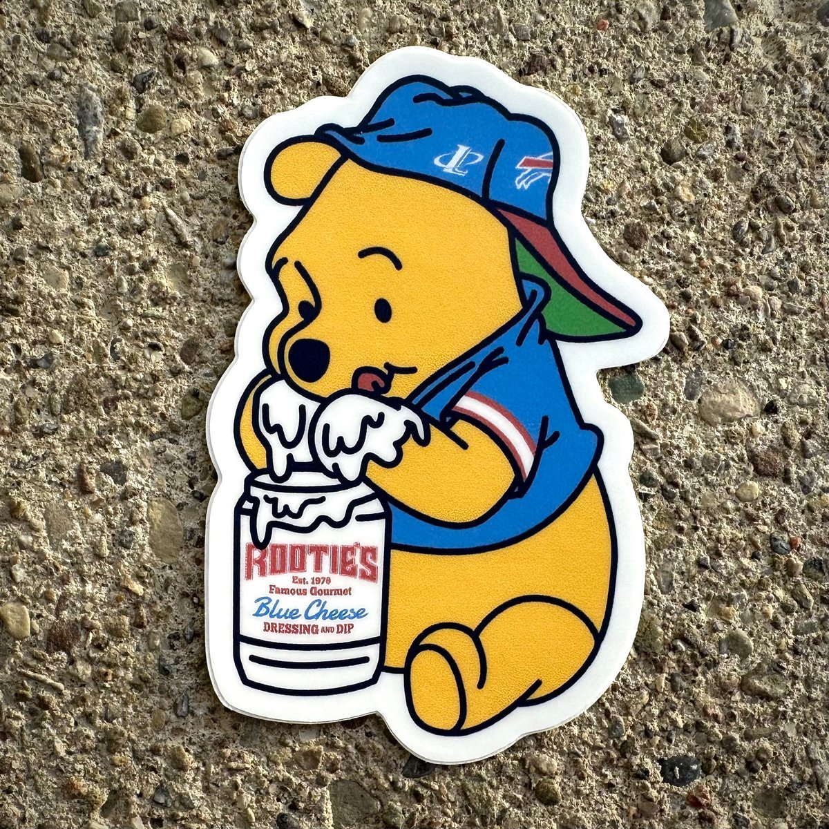Winnie the Blue Sticker