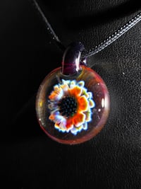 Image 2 of Psychedelic flower pendant.
