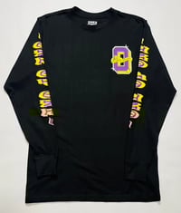 Image 1 of PURPLE & GOLD x BLACK PREMIUM LONG SLEEVE  