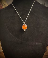 Image 2 of Carnelian Circle Necklace 
