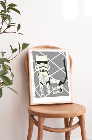 Cat ~ Stormtrooper print A4 / A3