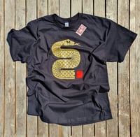 Image 1 of Smart Old Snake Tee Shirt black & gold 