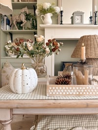 Image 2 of SALE! Ceramic Pumpkin with Stars