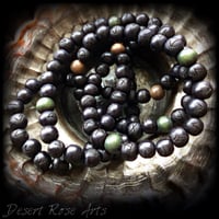 Image 1 of Midnight Forest Moss Rune Meditation Mala 