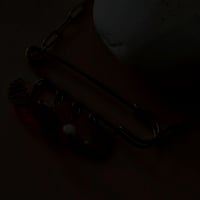 Image 3 of Paperclip Chain Pin Charm Necklace - Gold