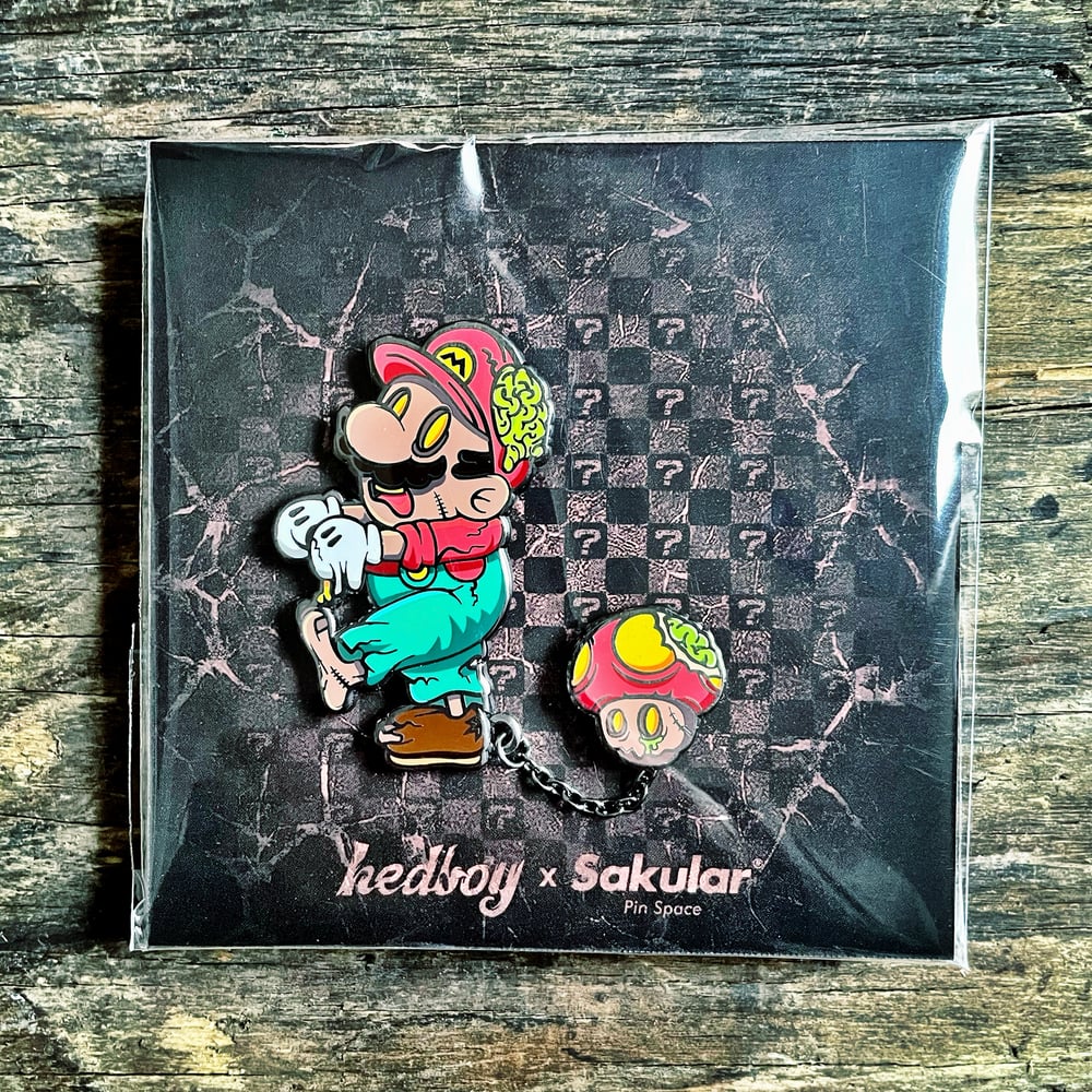 Image of ZOMBIE BRO ENAMEL PIN! TAN! 