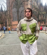 Image 1 of Slanted Pocket Hooded Safari Jacket