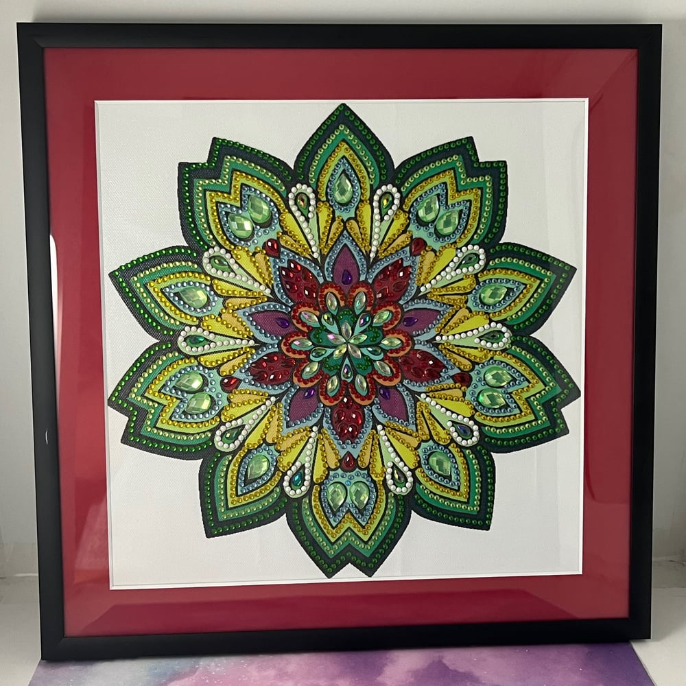 Image of Mandala Diamond Painting Framed Wall Decor