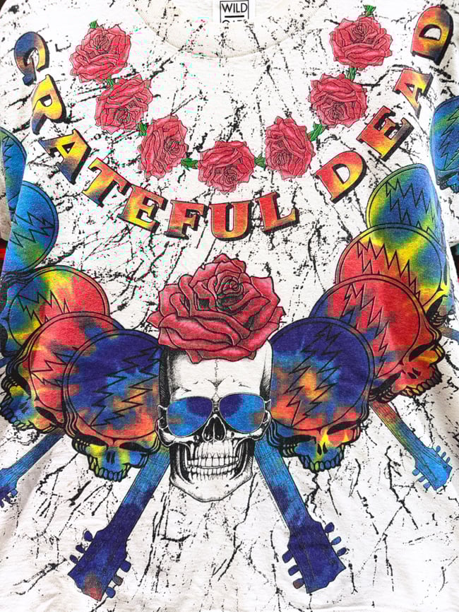 Grateful Dead 1992 SYF All Over Print T-Shirt - Size L