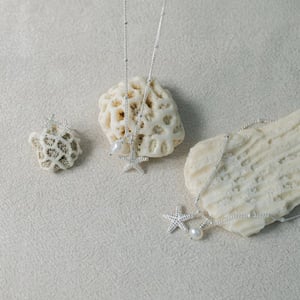 Image of Silver Starfish & Freshwater Pearl Set