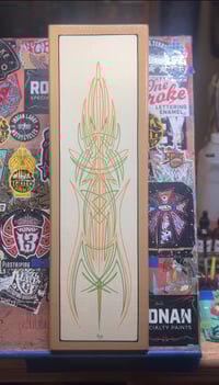 Orange and Green on Tan