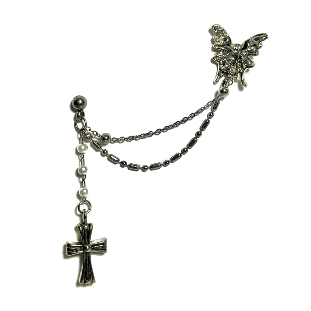 Image of Double Up Butterfly Ear Chain