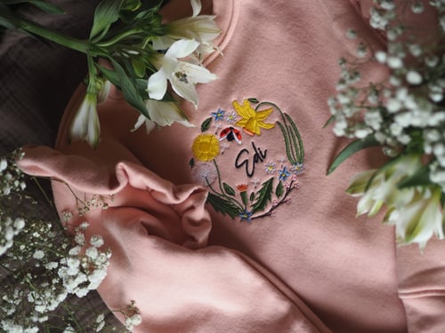 Image of Garden Magic - Dusty Pink, Frill Sweater