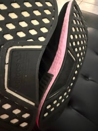 Image 3 of Adidas Nmd Women’s Pink Black Shoes Sneakers Size 7 