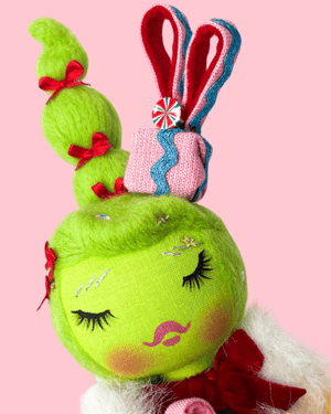 Image of SMALL HOLIDAY HAPPY ART DOLL 