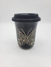 Black Butterfly Short Travel Mug 