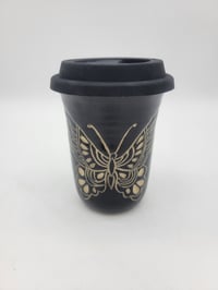 Image 1 of Black Butterfly Short Travel Mug 