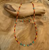 Serape Flame Geodesic Necklace and Earring Set
