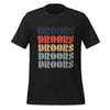 Unisex Droors 60s font t-shirt: Black Heather