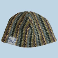 Image 1 of GREEN AND BLUE KNIT BEANIE