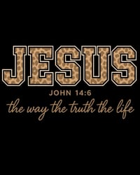 Image 1 of Jesus John 14:6 Direct to Film (Ready to press) Transfer