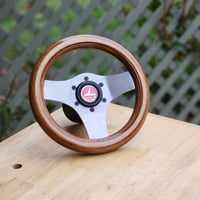 Made to order Brushed 265mm solid spoke with light Jarrah wood