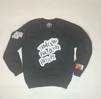 Image 1 of “THANK YOU FOR BEING PATIENT” BLK Crewneck 