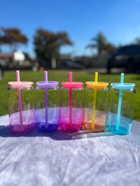 Image 1 of 16oz Ombré Jelly Glass Can 