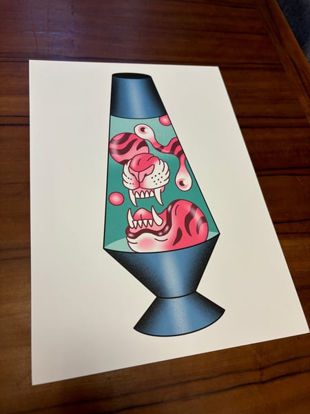 Image of Tiger lava lamp